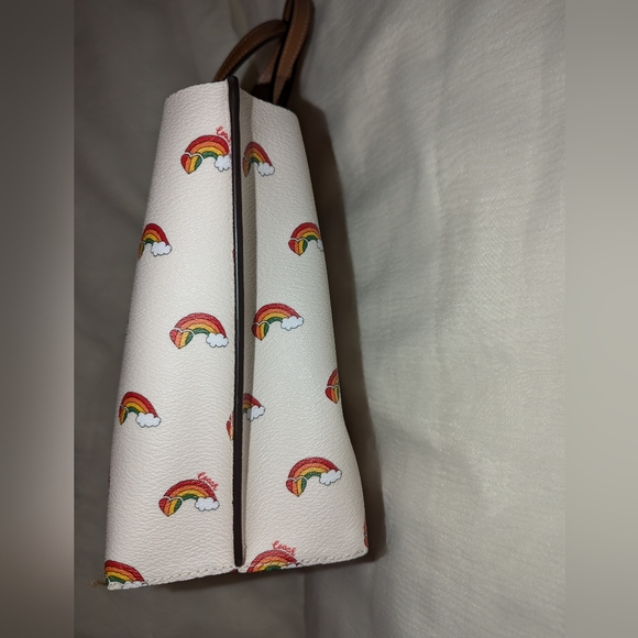 Coach Mollie Tote Bag 25 Rainbow Print LNC - Picture 5 of 12